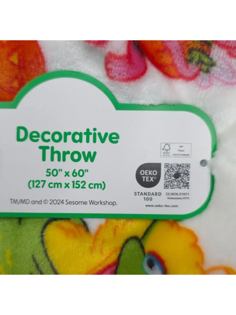 Sesame Street Halloween Plush Throw Blanket 50